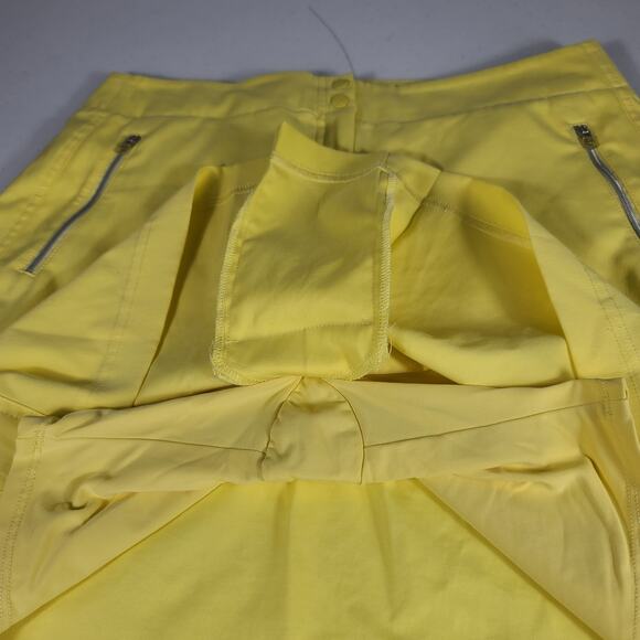 Tail Tech Yellow Golf Pickleball Tennis Skorts Shorts Pockets Size 10 - Picture 3 of 4